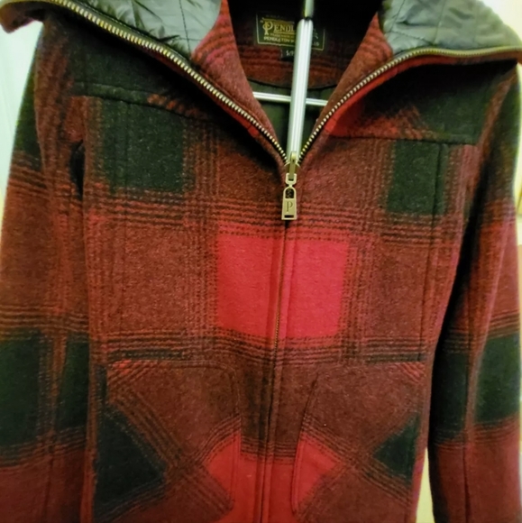 Pendleton Wool Blend Quilted Collard Coat - Picture 5 of 6